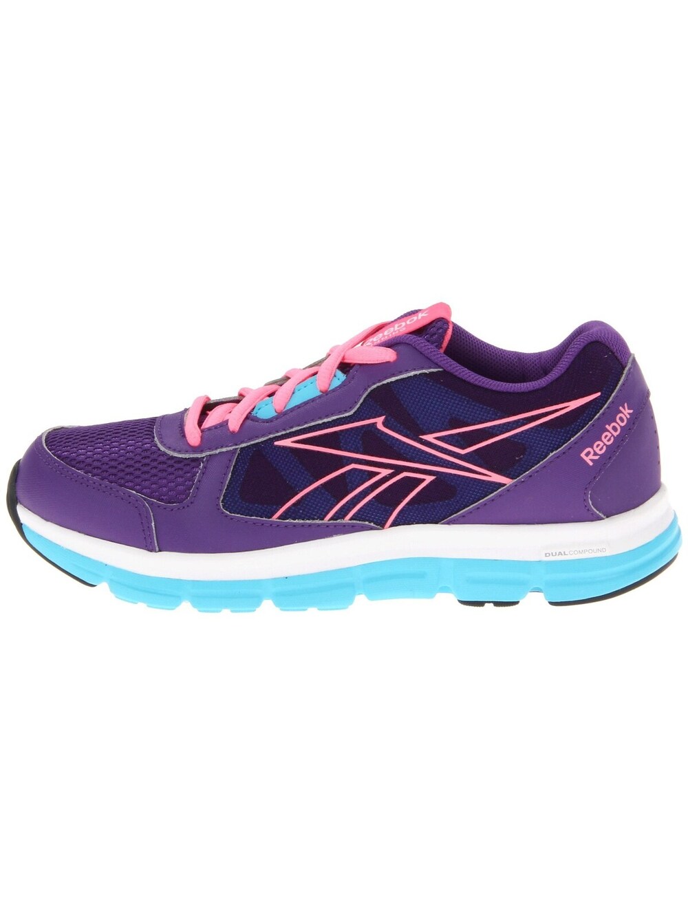 WOMENS REEBOK DUAL TURBO DMX RIDE RUNNING SHOES TRAINING SNEAKER 6 PURPLE PINK